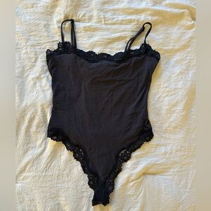Fits Everyone Lace Cami Bodysuit Onyx